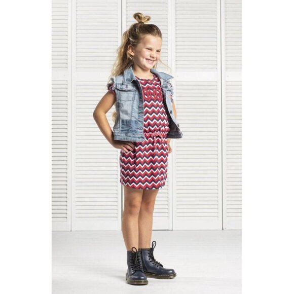 NWT Quapi zigzag print dress with drawstring - Picture 3 of 3